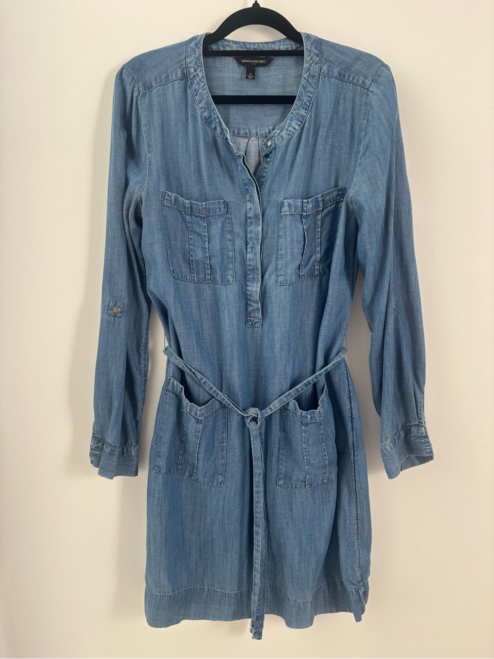 Banana Republic Light Chambray Blue Shirt Dress